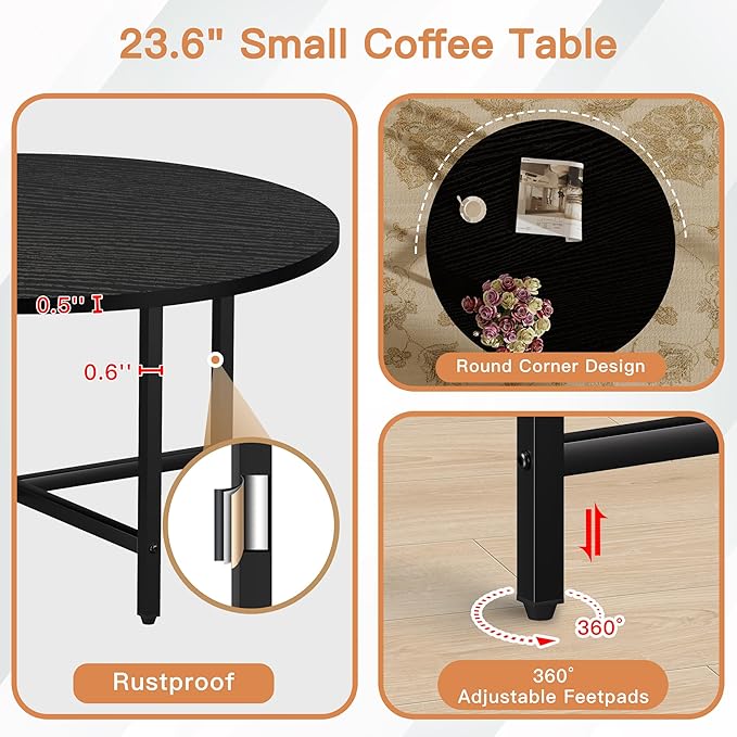 Coffee Table, 23.6" Coffee Tables - Image 5