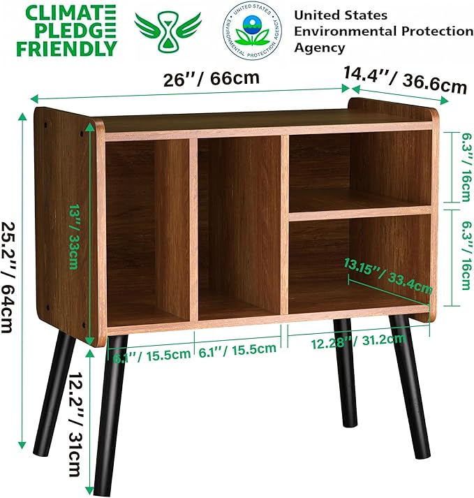 Record Player Table, Mid-Century Record Player Stand - Image 2