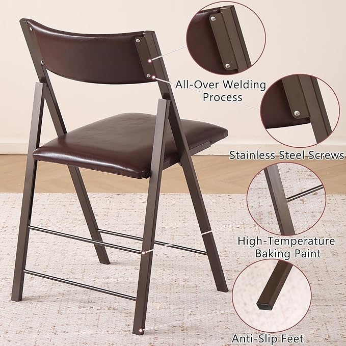 Folding Chairs with Cushion 2 Pack - Image 5