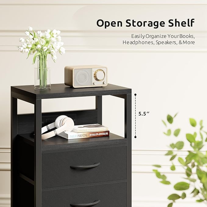 NightStand Bedside Charging Table Bedroom - Image 7