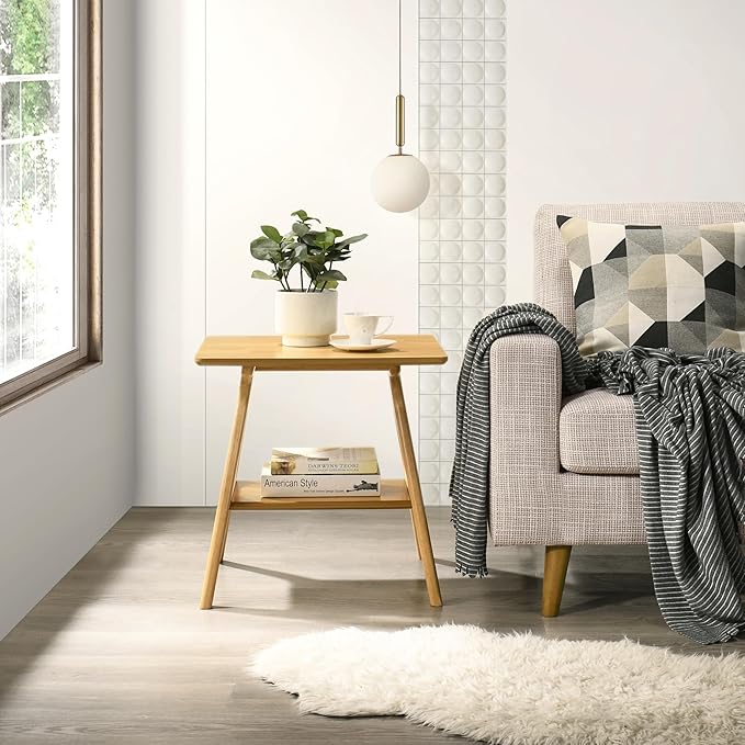 Roundhill Furniture Arona 3-Piece Coffee Table Set, Coffee Table and Two End - Image 10