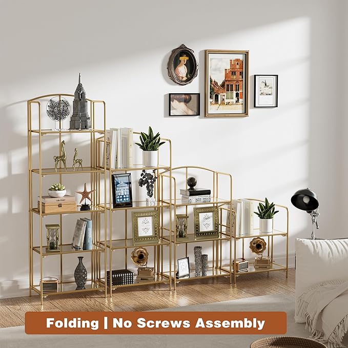 Crofy No Assembly Folding Bookshelf - Image 6