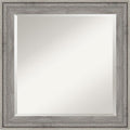 Amanti Art Grey Wall Mirror 25x25 Regis Barnwood Grey Square Bathroom Mirror by AmantiArt