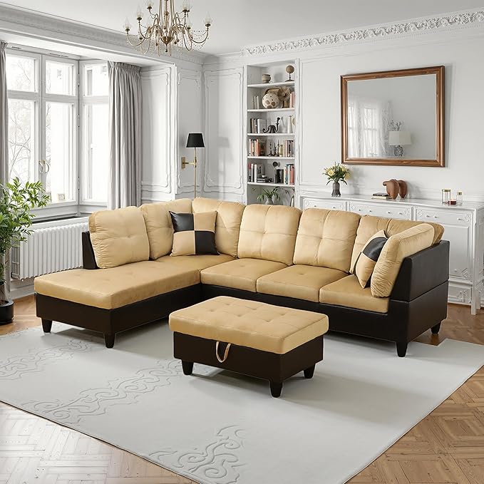 NicBex Sectional Couch 3 Pieces Sofa Set by NicBex
