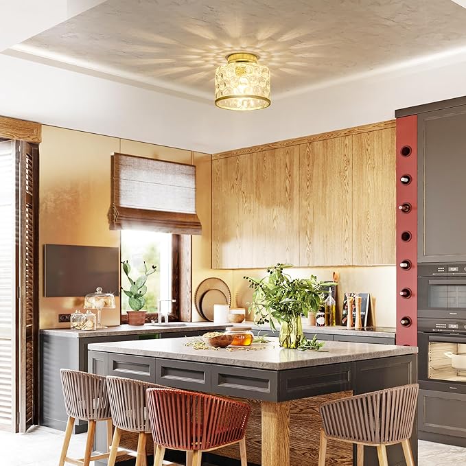 Gold Flush Mount Ceiling Light - Image 7