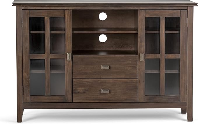 SIMPLIHOME Artisan SOLID WOOD 53 Inch Wide Transitional TV Media Stand in - Image 3