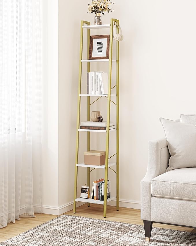 Ladder Shelf, Bookshelf Bookcase, Freestanding Corner Storage Shelve - Image 7