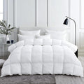Luxurious White Solid Medium Weight, California King Size Goose Feathers Down by EgyptianBedding