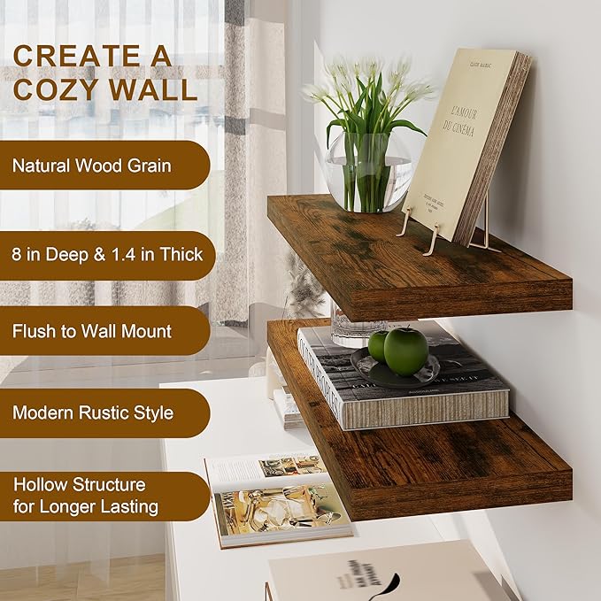 Floating Shelves 36 Inch Long, Deep Floating Shelf - Image 5
