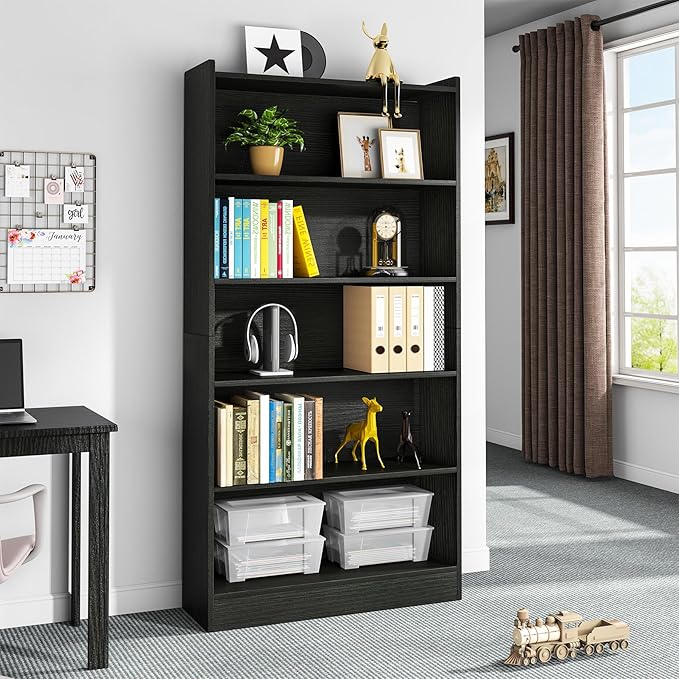 Tribesigns 72-inch Tall Bookcase, Modern 6-Tier White Library Bookshelf - Image 3
