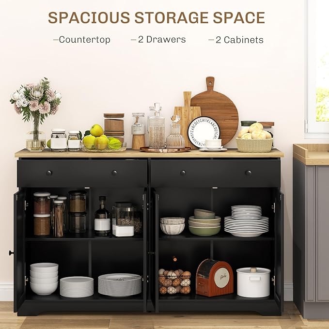 HOMCOM Sideboard Buffet Cabinet - Image 4