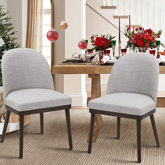 COLAMY Upholstered Dining Chairs Set of 2, Large Dining Room Kitchen Chairs by COLAMYINC