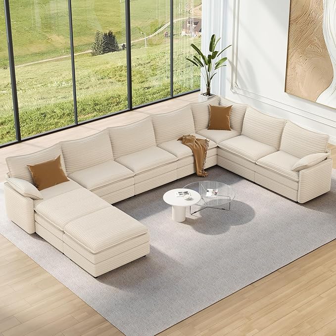 Vesgantti Large Modular Sectional Sofa, Big Comfy Cloud Couch by Vesgantti