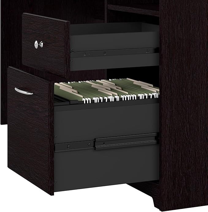 Bush Furniture Cabot L Shaped Computer Hutch, Corner Desk - Image 4