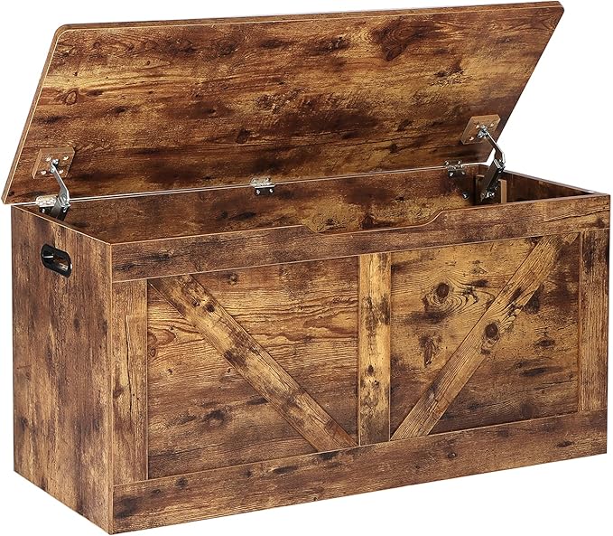 39.4" Storage Chest, Wooden Storage Bench, Large Storage Trunk by Timberer