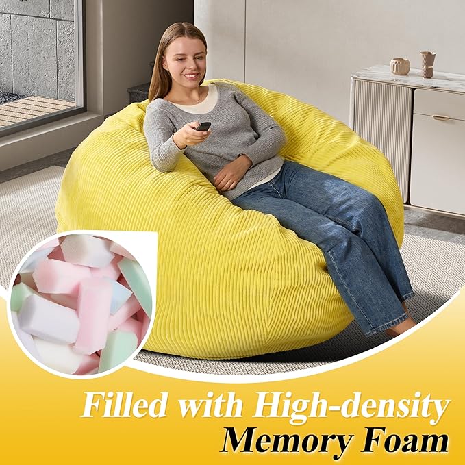 3.5FT Bean Bag Chairs Teardrop Bean Bag Chair - Image 4