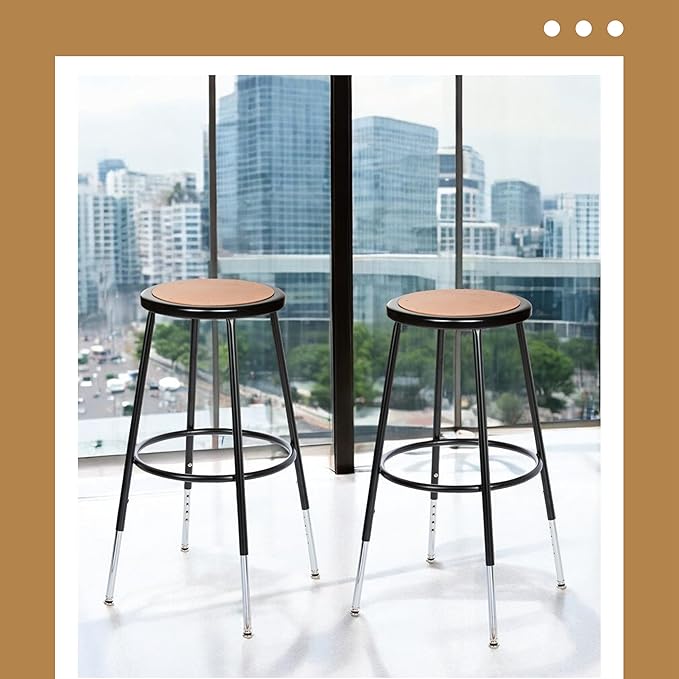 OEF Furnishings (2 Pack Height Adjustable Steel Stools - Image 2