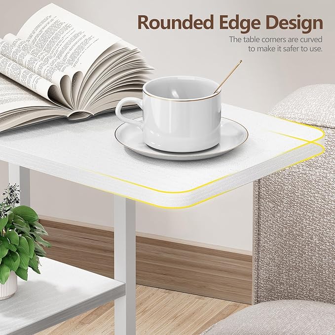 C Shaped End Table, Small Side Table - Image 8