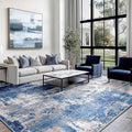 Washable Area Rugs 8'x10' Non-Slip Modern Abstract Soft by RELEANY