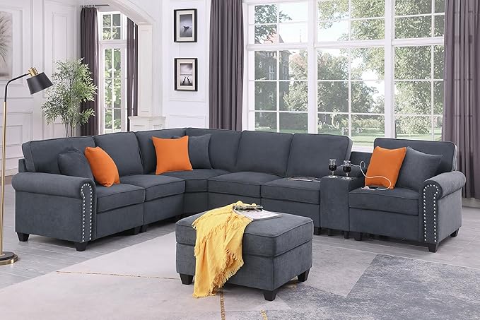 L-Shape Modular Sectional Sofa for Living Room by Unknown