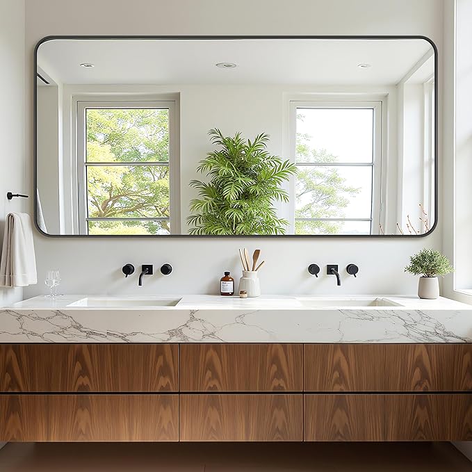 Bathroom Mirror 72" x 36", Large Rectangle Wall Mirror, Entryway Decor - Image 2
