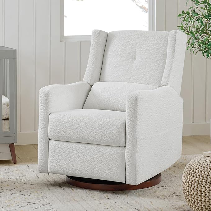 Upholstered Recliner Swivel Glider Nursery Chair Reclining Performance Fabric by Kislot