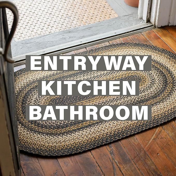 Homespice Kilimanjaro Premium Jute Braided Area Rug, Natural Jute Yarn Rustic - Image 7