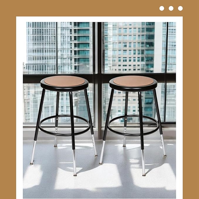 OEF Furnishings (2 Pack Height Adjustable Steel Stools - Image 9