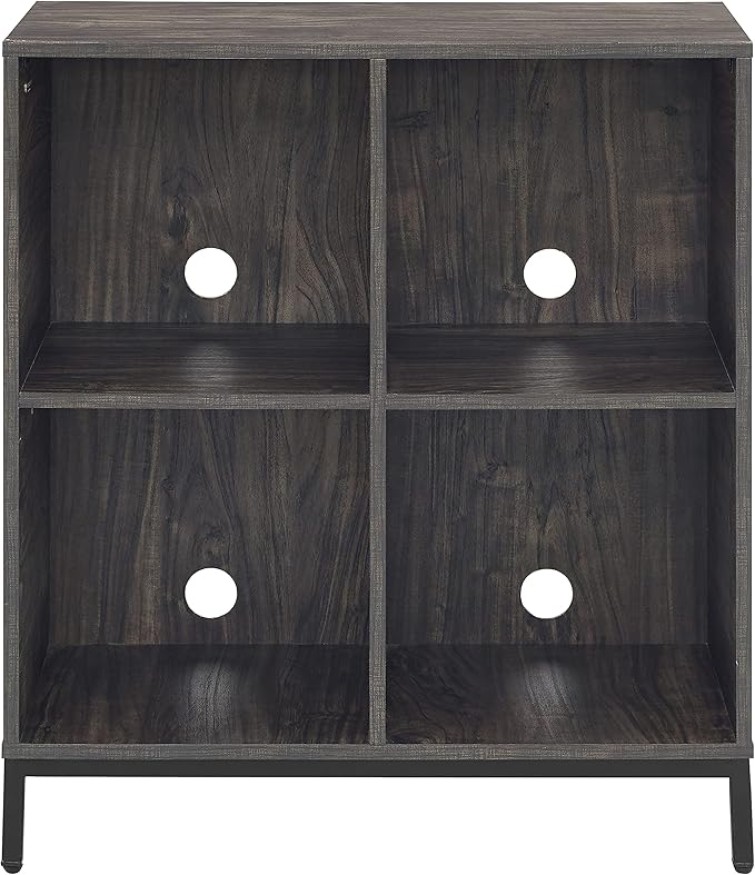 Crosley Furniture Jacobsen Storage Cube Bookcase and Record Player Stand - Image 4