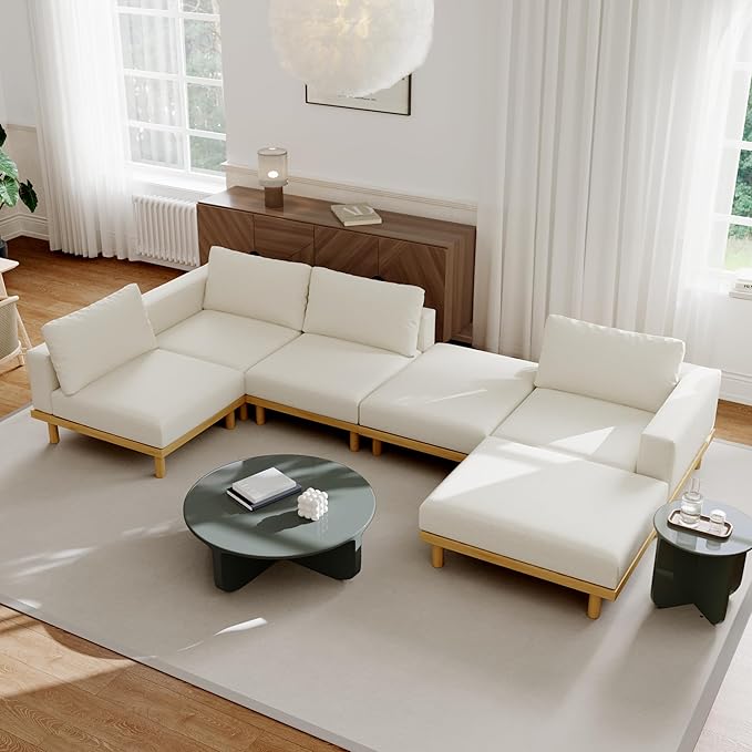 Acanva Minimalist Modular Sectional Sofa - Image 4