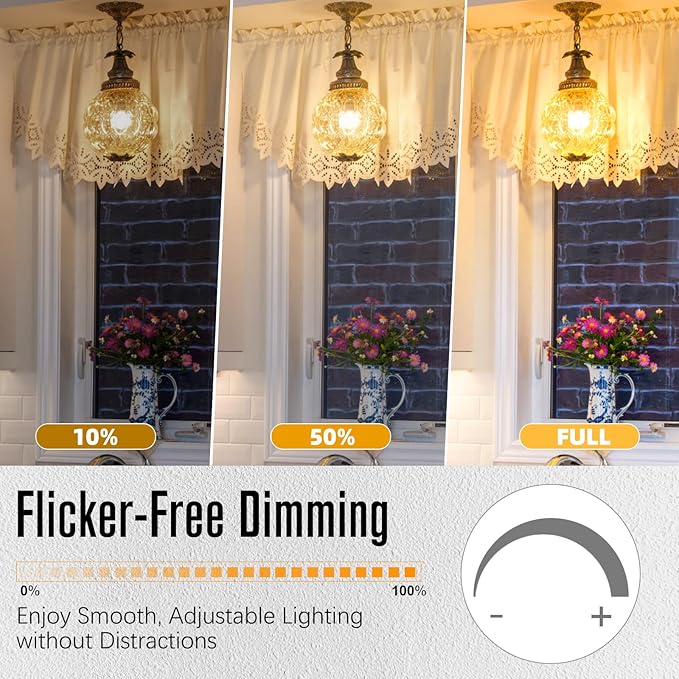 LED Edison Bulbs Dimmable, E26 Bulb 60 watt Equivalent, Soft White 2700K - Image 3