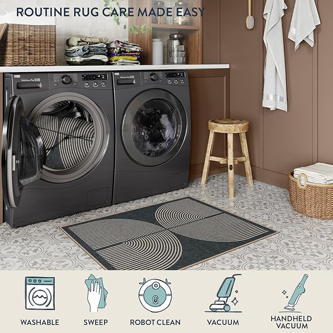 Lahome Rainbow Outdoor Mats for Front Door, 2x3 Small Washable Kitchen Rugs - Image 5