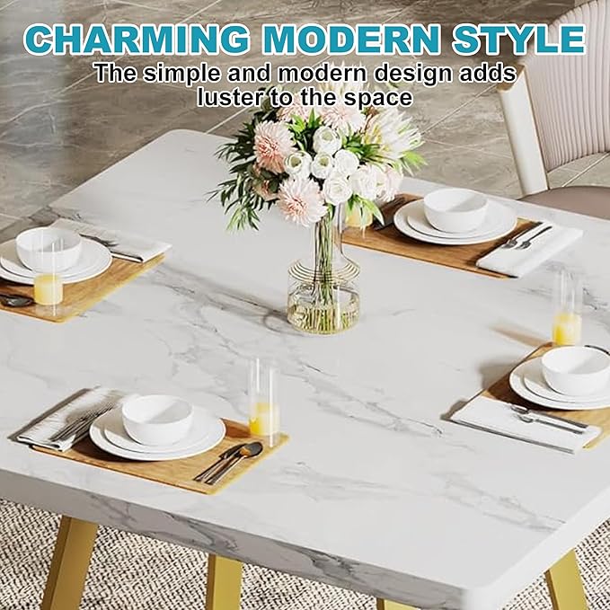 Square Dining Table for 2-4, 31.5" Small Dinner Table - Image 4