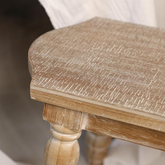 Wooden Bathroom Wood Foot Stool - Image 6