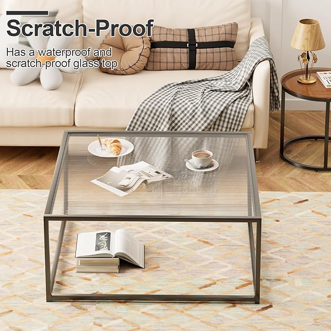 Glass Coffee Table Modern Center Table, Minimalist Coffee Table Sofa Side Tea - Image 6