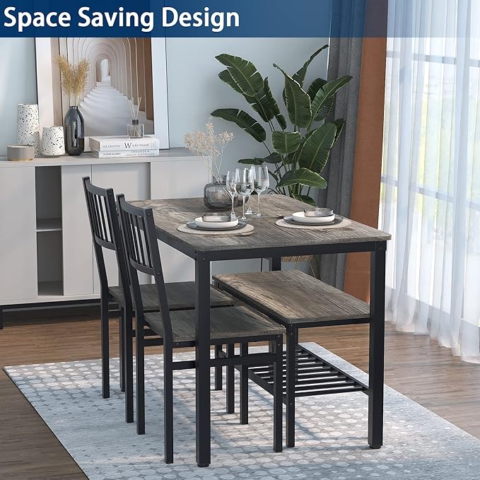 Teraves Dining Table Set for 4/Computer Desk, Kitchen Table - Image 3