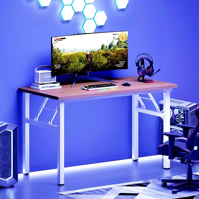 DlandHome 47 inches Folding Table Computer Desk Portable ActivityTable - Image 8