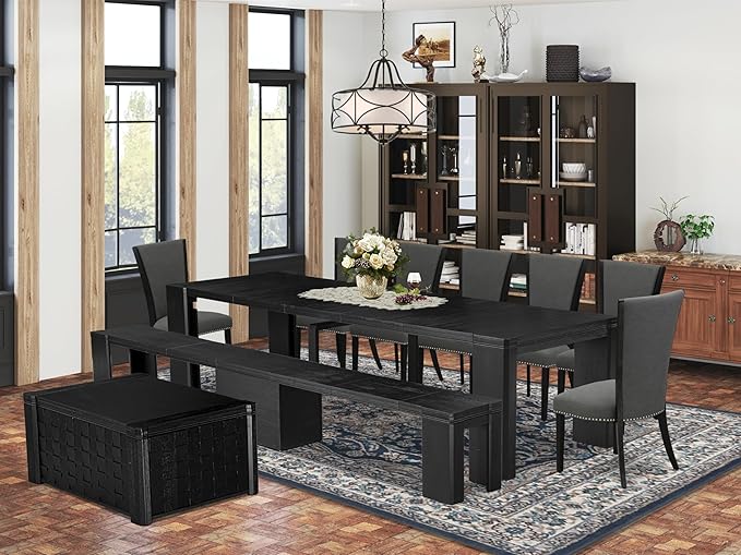 X07VE-BC6-50 - 10-Pc Dining Table Set a Kitchen Table by LuxebyEastWestFurniture