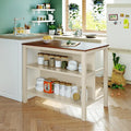 Ball & Cast 45" Solid Wood Rustic Stationary Kitchen Island, by BallCast