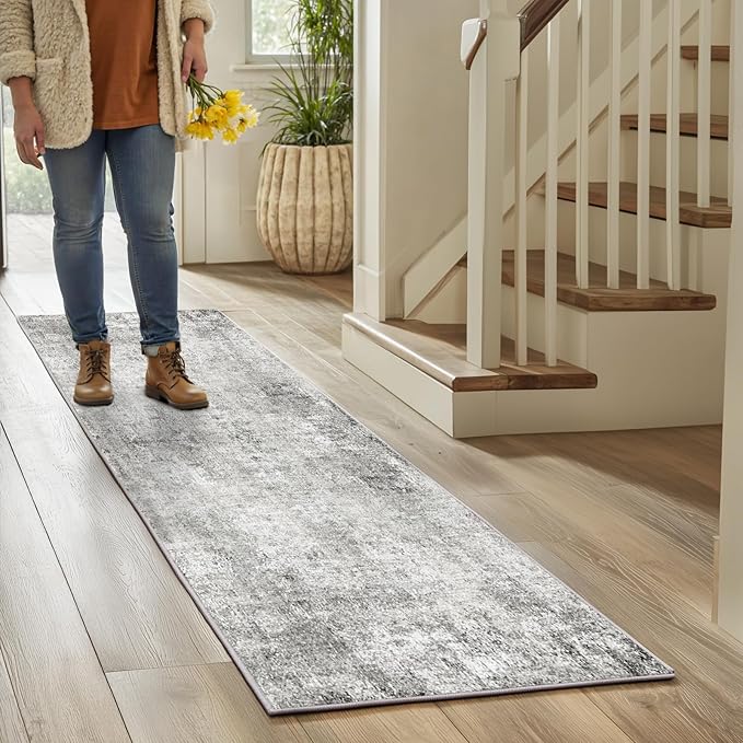 Washable Area Rugs 2'x6' Non-Slip Modern Abstract Soft - Image 8