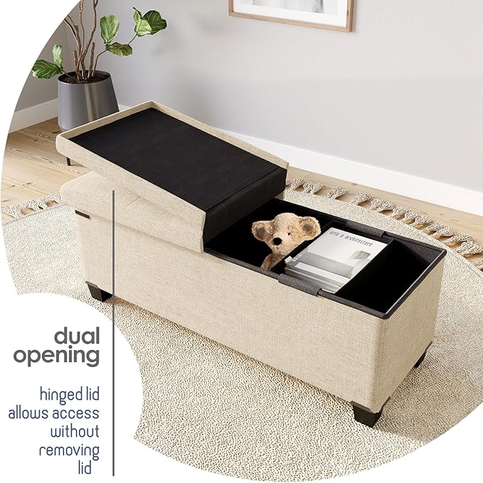 STORAGEBUD Storage Ottoman Bench - Image 8