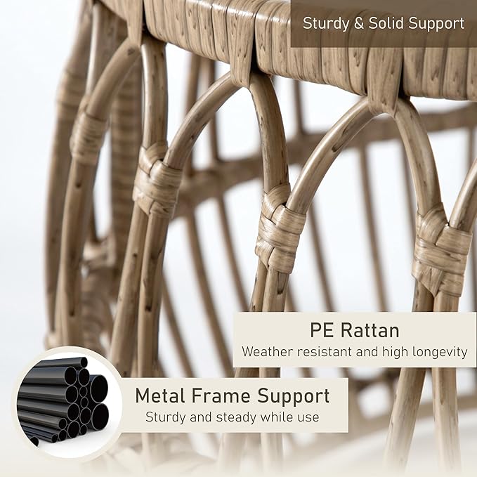 Muse & Lounge Co. Ysar Boho Rattan Round Coffee Table Outdoor - Image 5