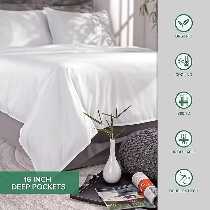 Queen Sheets by Pure Bamboo, Genuine 100% Organic Viscose Derived from Bamboo - Image 9