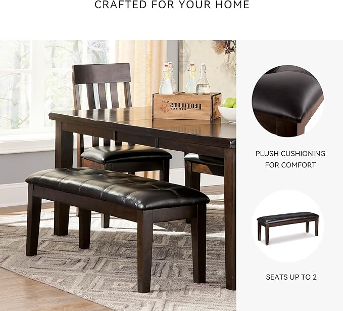 Signature Design by Ashley Haddigan Traditional Upholstered Dining Room Bench - Image 5