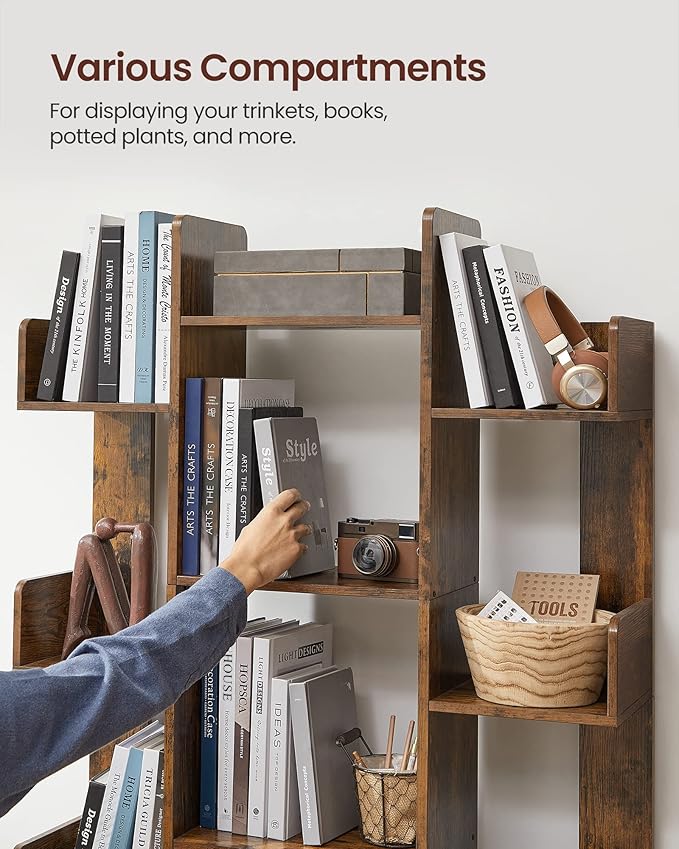VASAGLE Bookshelf, Tree-Shaped Bookcase - Image 5