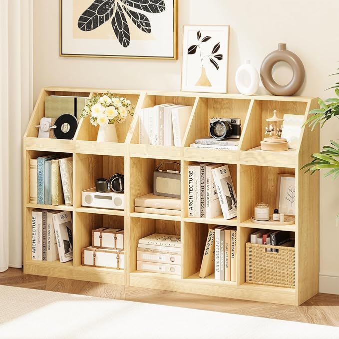 6-Cube Wooden Storage Bookcase - Image 8