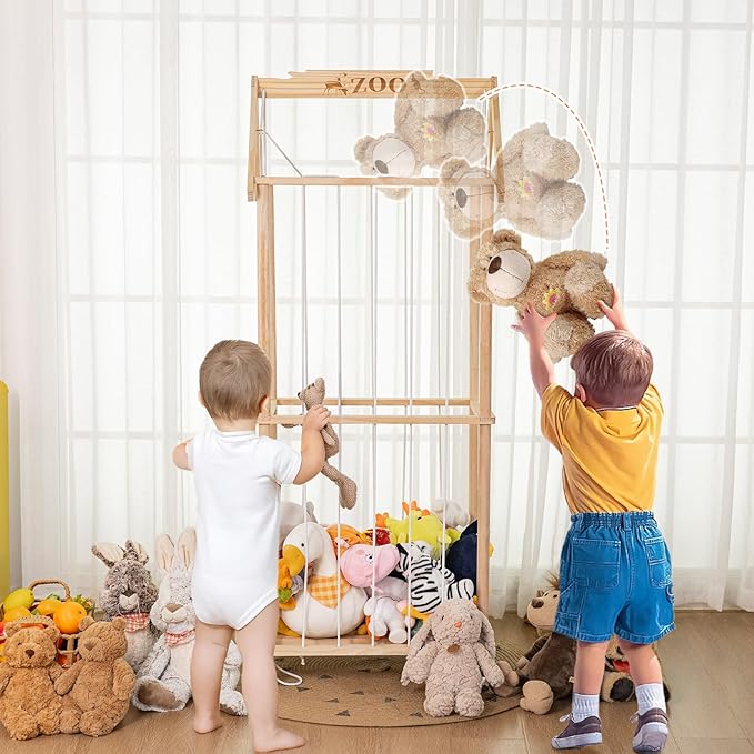 Stuffed Animal Storage, Wooden Stuffed Animal Holder Stuffed Animal Zoo - Image 5