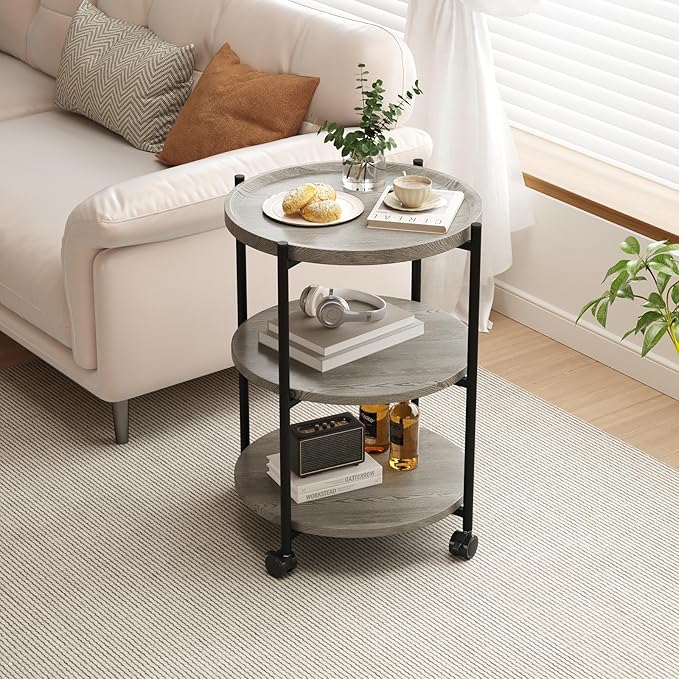End Tables Living Room, 3-Tier Modern End Table - Image 2