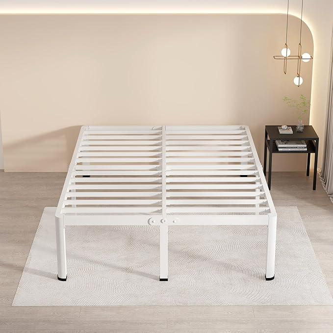 MAF 18 Inch Queen Size Bed Frame White - Image 7