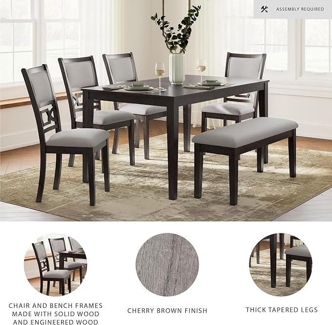 Signature Design by Ashley Langwest Transitional Diamond Patterned Dining Table - Image 3